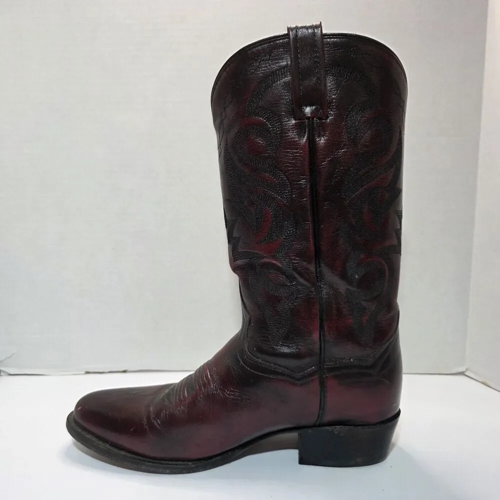 Dan Post Milwaukee Men’s 10.5D Black Cherry Western Boots 13” DP2112R